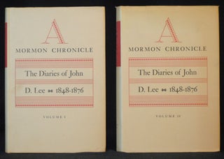 Item #2022-M179 A Mormon Chronicle: The Diaries of John D. Lee, 1848-1876 (2 Vol). Robert Glass...