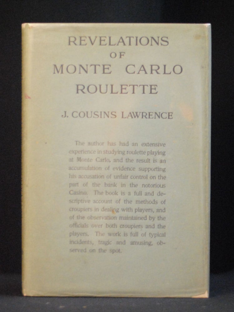 Item #2022-M307 Revelations of Monte Carlo Roulette. J. Cousins Lawrence.