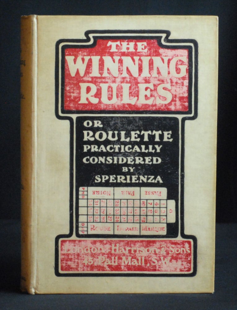 Item #2022-M62 The Winning Rules or Roulette Practically Considered. Sperienza.