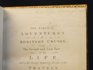 The Life and Strange Surprising Adventures of Robinson Crusoe, of York, Mariner, etc.