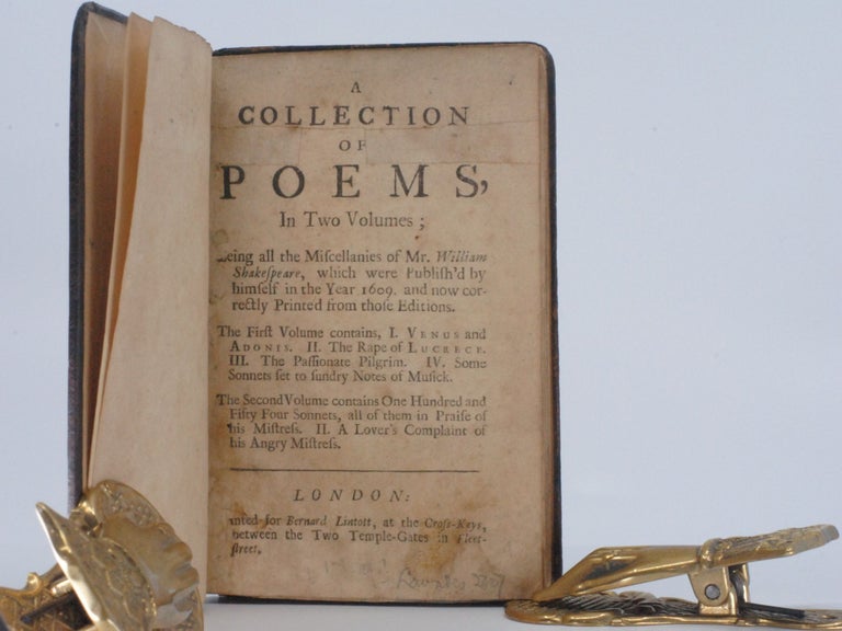 Item #2023-P30 A Collection of Poems, In Two Volumes. William Shakespeare.