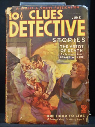 Item #2023-P9 Clues Detective Stories. Donald Wandrei, Harry Lynch