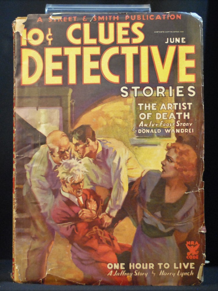 Item #2023-P9 Clues Detective Stories. Donald Wandrei, Harry Lynch.
