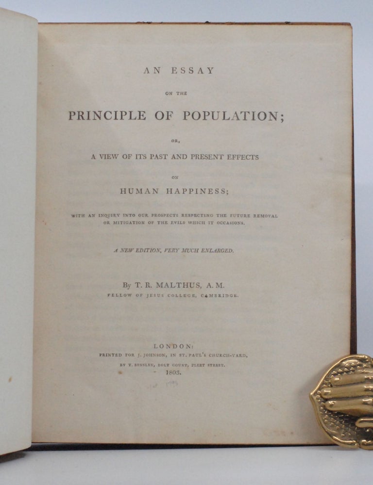 An Essay on the Principles of Population; or, a View