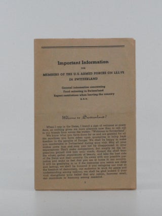 Item #2024-Q269 Important Information for Members of the U.S. Armed Forces on Leave in...