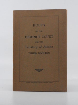 Item #2024-Q292 Rules of the District Court for the Territory of Alaska Third Division
