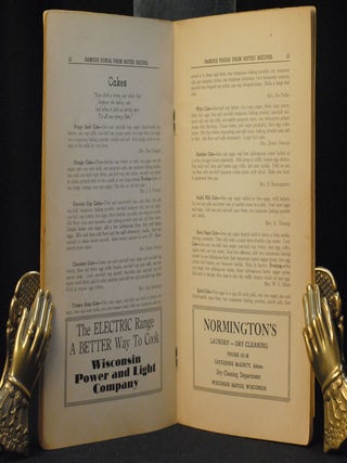 Item #JE1 A Community Cook Book. Adams Lady's Aid Society of the Trinity Lutheran Church, Wisconsin